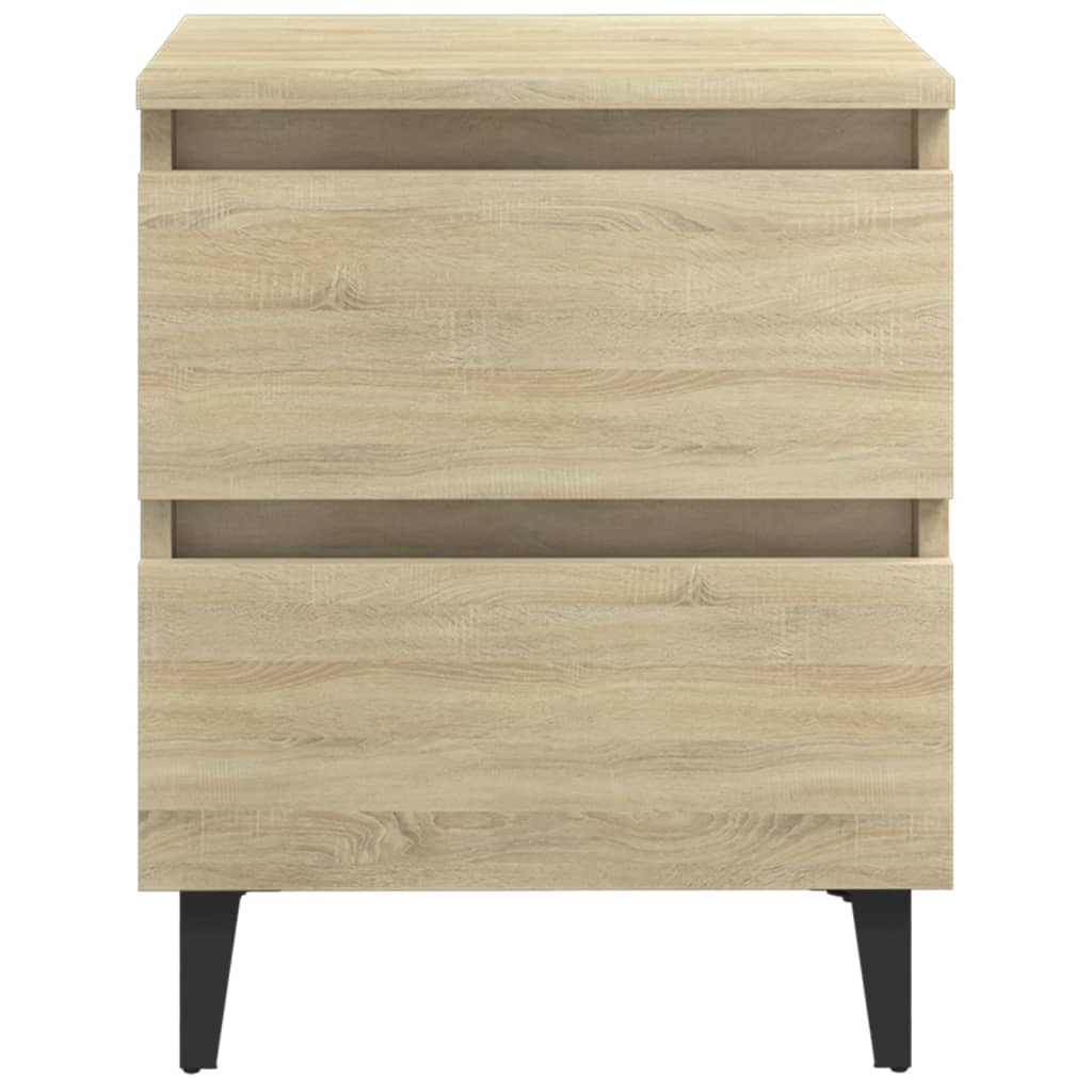 vidaXL Bed Cabinet Sonoma Oak - Engineered Wood Nightstand with Ample Storage, 40x35x50 cm - BEYRUN