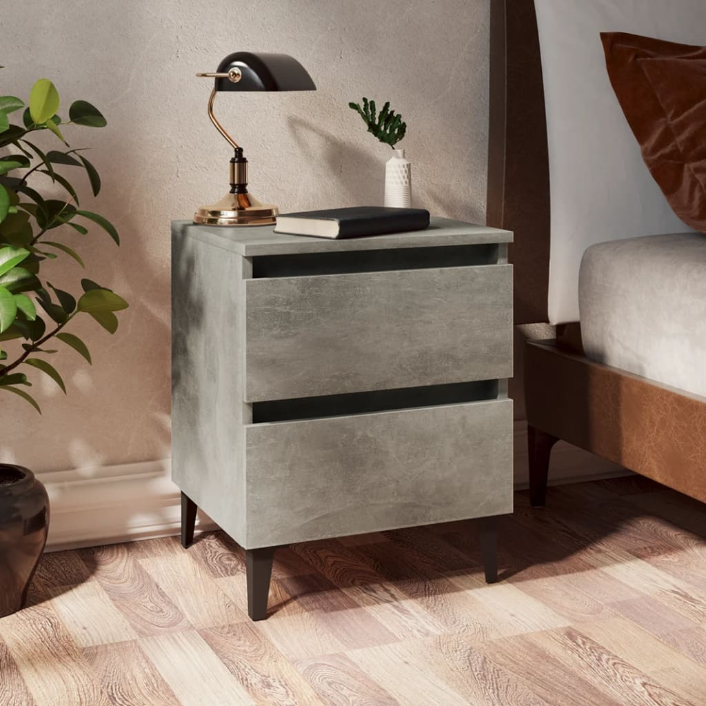 vidaXL Bed Cabinet Concrete Grey - Engineered Wood, 40x35x50 cm - Stylish & Sturdy Nightstand - BEYRUN