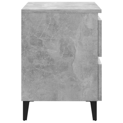 vidaXL Bed Cabinet Concrete Grey - Engineered Wood, 40x35x50 cm - Stylish & Sturdy Nightstand - BEYRUN