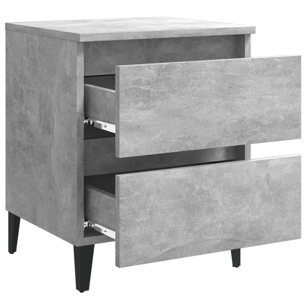 vidaXL Bed Cabinet Concrete Grey - Engineered Wood, 40x35x50 cm - Stylish & Sturdy Nightstand - BEYRUN