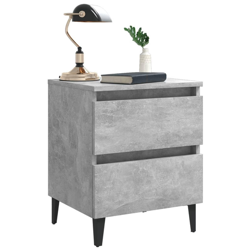 vidaXL Bed Cabinet Concrete Grey - Engineered Wood, 40x35x50 cm - Stylish & Sturdy Nightstand - BEYRUN