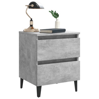 vidaXL Bed Cabinet Concrete Grey - Engineered Wood, 40x35x50 cm - Stylish & Sturdy Nightstand - BEYRUN