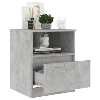 vidaXL Bed Cabinet in Concrete Grey - 40x40x50 cm Engineered Wood | Stylish & Functional Nightstand - BEYRUN