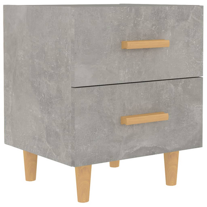 vidaXL Bed Cabinet Concrete Grey 40x35x47.5 cm - Modern Scandinavian Design with Ample Storage - BEYRUN