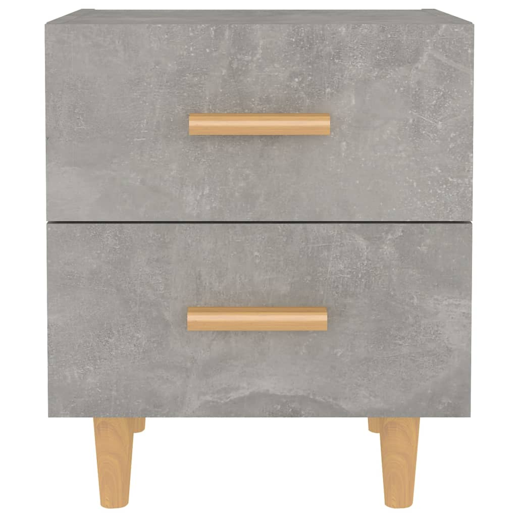 vidaXL Bed Cabinet Concrete Grey 40x35x47.5 cm - Modern Scandinavian Design with Ample Storage - BEYRUN