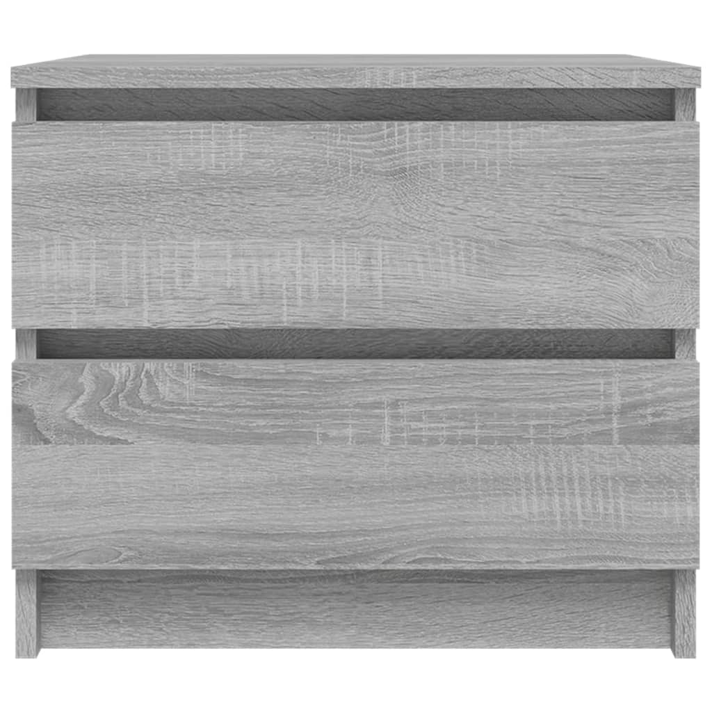 vidaXL Bed Cabinet Grey Sonoma | Engineered Wood Nightstand 50x39x43.5 cm - BEYRUN