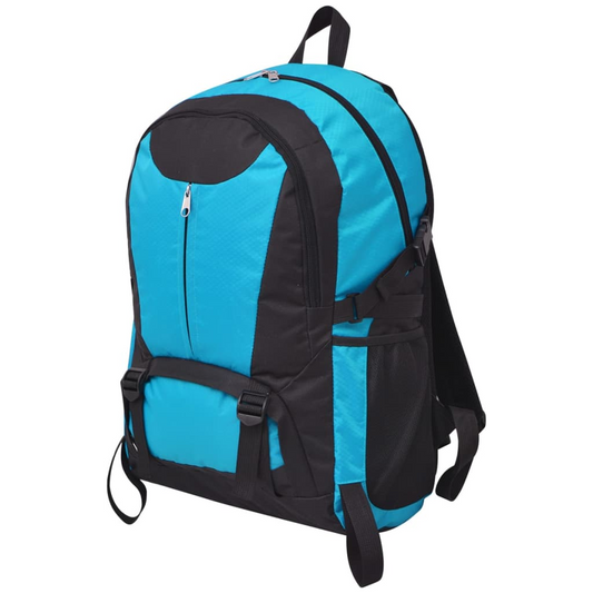 vidaXL Hiking Backpack 40 L Black and Blue - BEYRUN