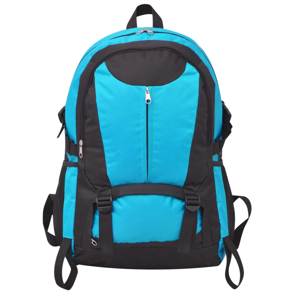 vidaXL Hiking Backpack 40 L Black and Blue - BEYRUN