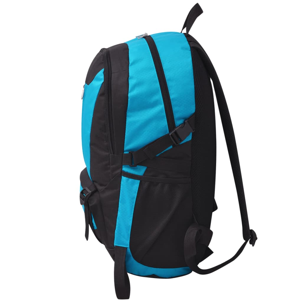 vidaXL Hiking Backpack 40 L Black and Blue - BEYRUN