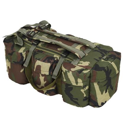 vidaXL 3-in-1 Army-Style Duffel Bag 90 L Camouflage - Versatile & Durable Travel Gear - BEYRUN