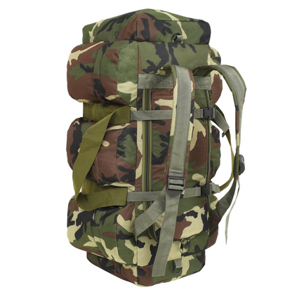 vidaXL 3-in-1 Army-Style Duffel Bag 90 L Camouflage - Versatile & Durable Travel Gear - BEYRUN