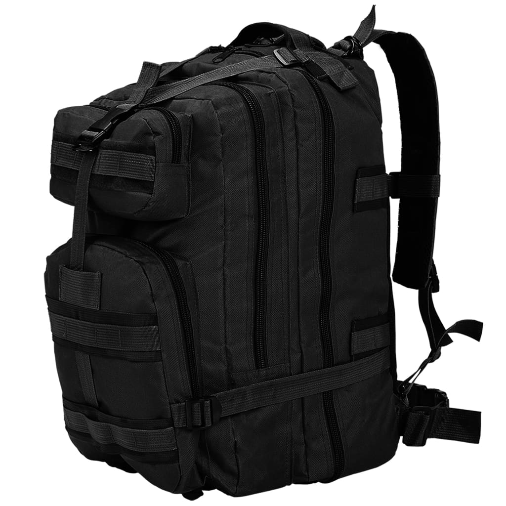 vidaXL Army-Style Backpack 50 L Black - BEYRUN