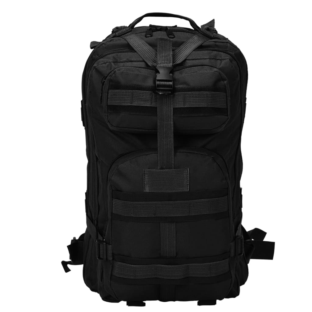 vidaXL Army-Style Backpack 50 L Black - BEYRUN