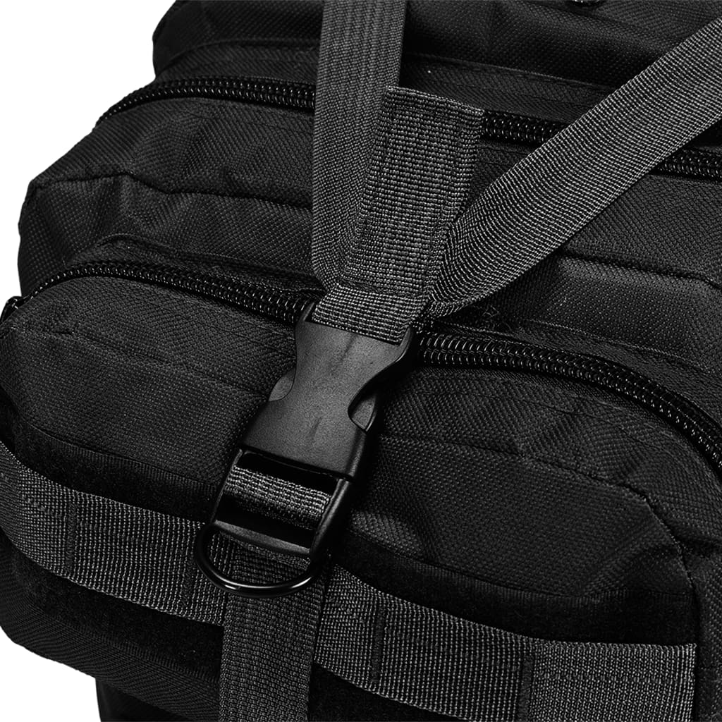 vidaXL Army-Style Backpack 50 L Black - BEYRUN