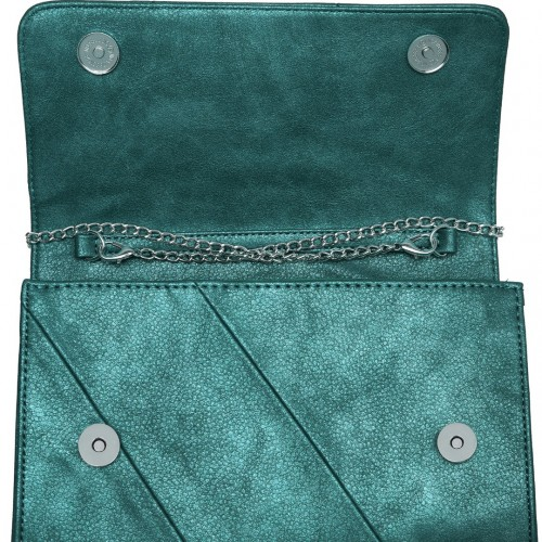 Miss Lulu Elegant Green Twill Clutch Leather Chain Evening Bag - Versatile Handbag for Formal & Casual Occasions - BEYRUN