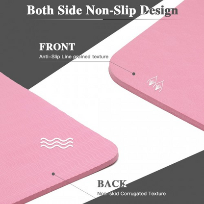 Yoga-1 Kono TPE Non-slip Classic Yoga Mat - Pink | Eco-friendly, Non-Slip, Lightweight & Comfortable - BEYRUN