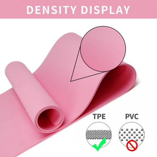 Yoga-1 Kono TPE Non-slip Classic Yoga Mat - Pink | Eco-friendly, Non-Slip, Lightweight & Comfortable - BEYRUN