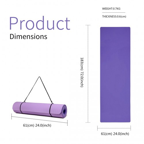 Yoga-1 Kono TPE Non-slip Classic Yoga Mat - Purple And Pink | Eco-friendly & Durable - BEYRUN