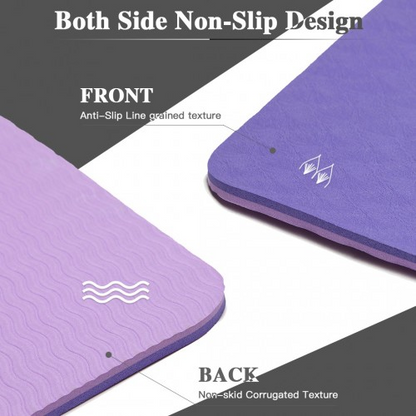 Yoga-1 Kono TPE Non-slip Classic Yoga Mat - Purple And Pink | Eco-friendly & Durable - BEYRUN