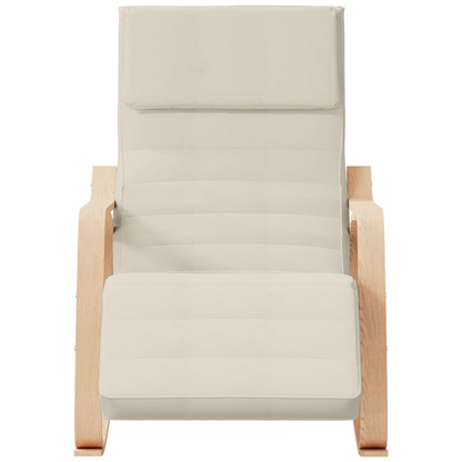 vidaXL Elegant Cream Fabric Rocking Chair - Stylish & Comfortable Seating for Any Room - BEYRUN