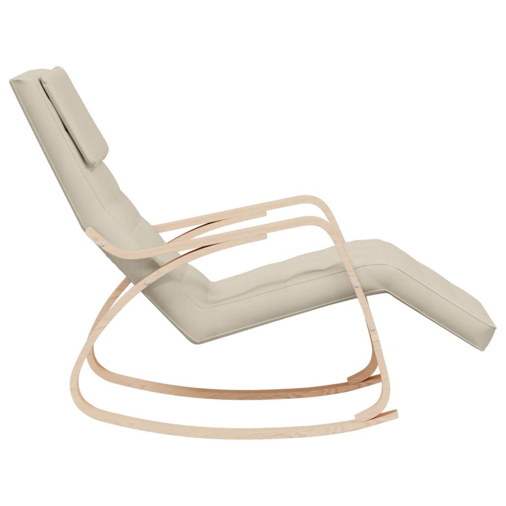 vidaXL Elegant Cream Fabric Rocking Chair - Stylish & Comfortable Seating for Any Room - BEYRUN