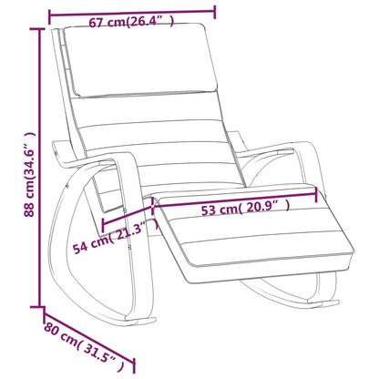 vidaXL Elegant Cream Fabric Rocking Chair - Stylish & Comfortable Seating for Any Room - BEYRUN