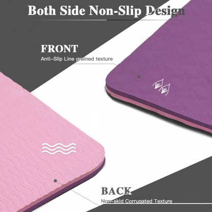 Yoga-1 Kono TPE Non-slip Classic Yoga Mat - Purple And Pink | Eco-friendly & Durable - BEYRUN