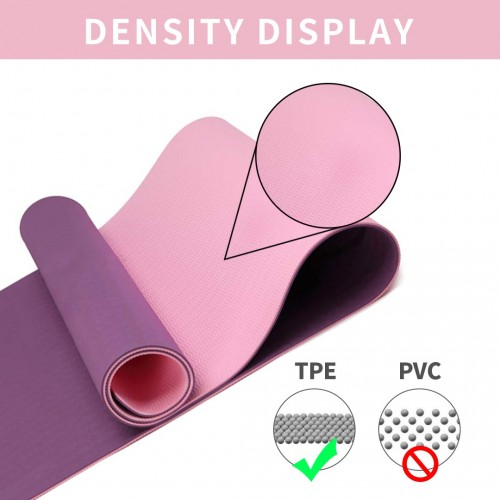 Yoga-1 Kono TPE Non-slip Classic Yoga Mat - Purple And Pink | Eco-friendly & Durable - BEYRUN