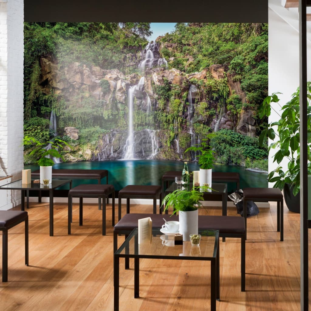 Komar Cascade Photo Mural - Stunning Nature Wall Art 368x248 cm | Easy Application & Removal - BEYRUN