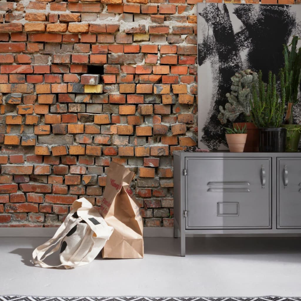 Transform Your Space with the Komar Bricklane Photo Mural - Rustic Charm, Easy Installation, 368x248 cm - BEYRUN