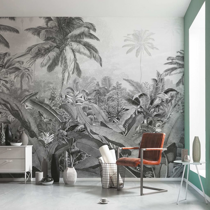 Komar Amazonia Black and White Photo Mural - 400x250 cm | Stunning Wall Art for Modern Interiors - BEYRUN