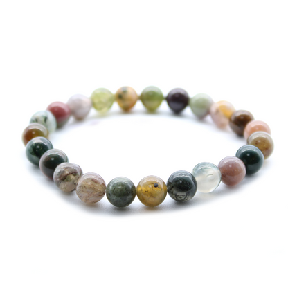 Power Bracelet - Moss Agate | Enhance Prosperity & Mental Concentration - BEYRUN