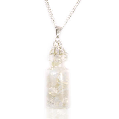 Bottled Gemstones Necklace - Mesmerizing Opalite Pendant - BEYRUN