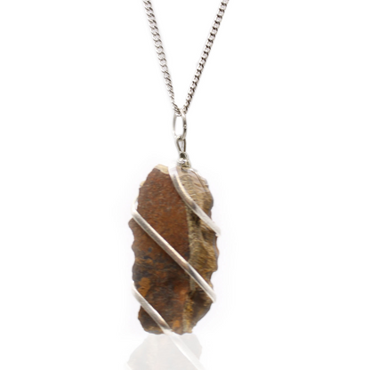 Cascade Wrapped Gemstone Necklace - Rough Tiger Eye: Natural Elegance & Courage - BEYRUN