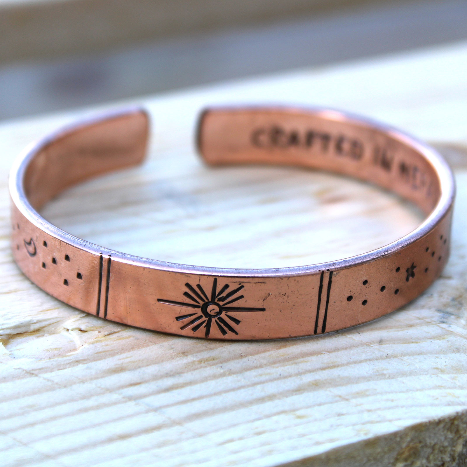 Inspiration Bracelet - Copper Snrise, Galaxy, Stars, Earth - BEYRUN