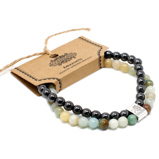 Magnetic Gemstone Bracelet - Amazonite - BEYRUN