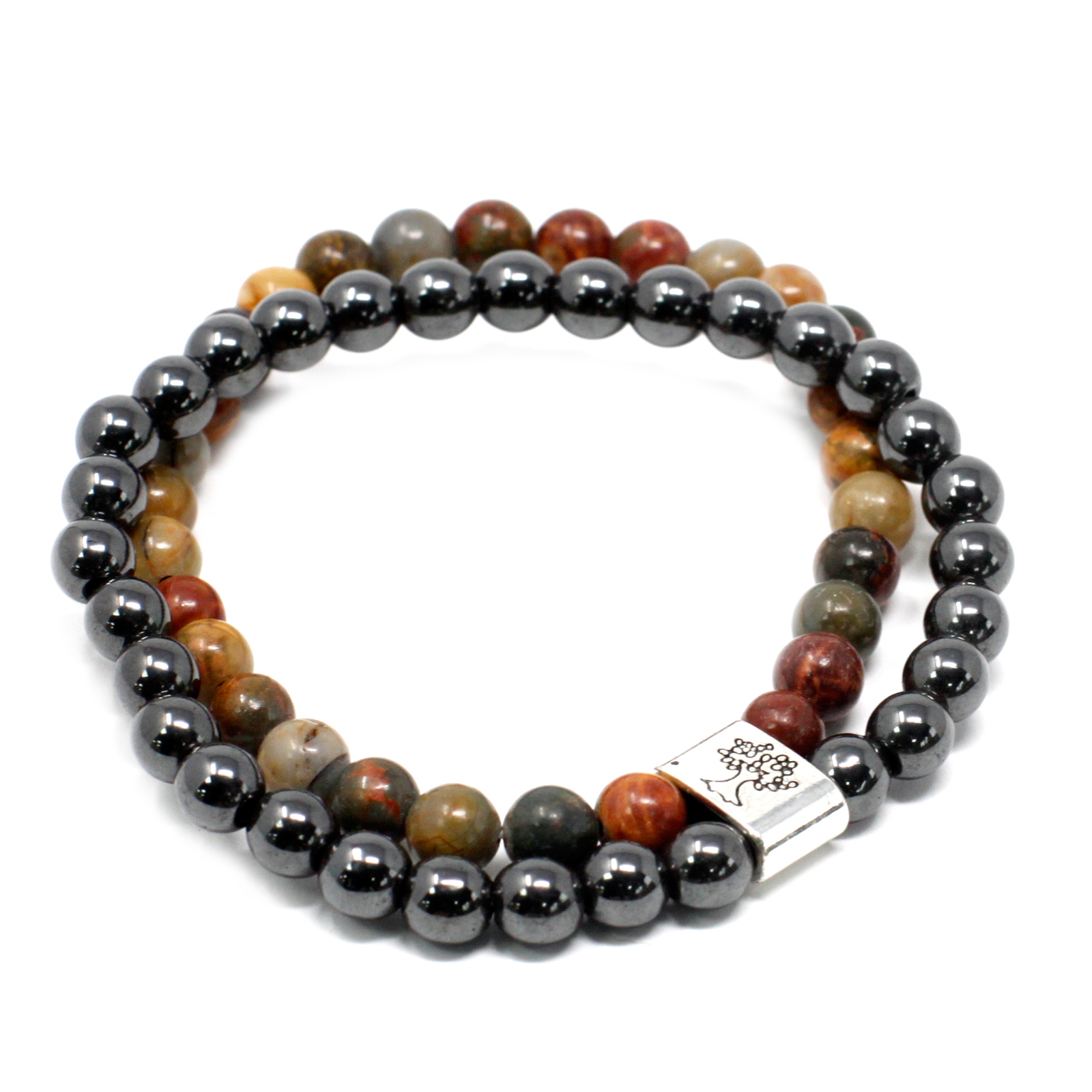 Magnetic Gemstone Bracelet - Picasso Jasper - BEYRUN