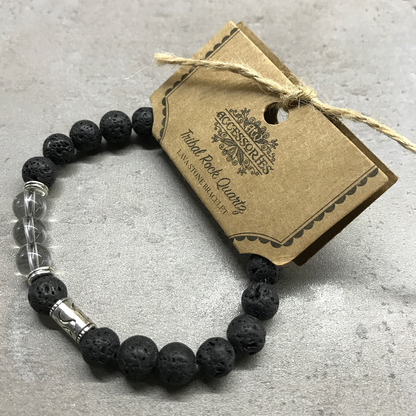 Lava Stone Bracelet - Silver Solar System | Unique Gemstone Jewelry for Aromatherapy & Style - BEYRUN