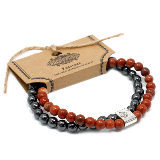 Magnetic Gemstone Bracelet - Redstone - BEYRUN