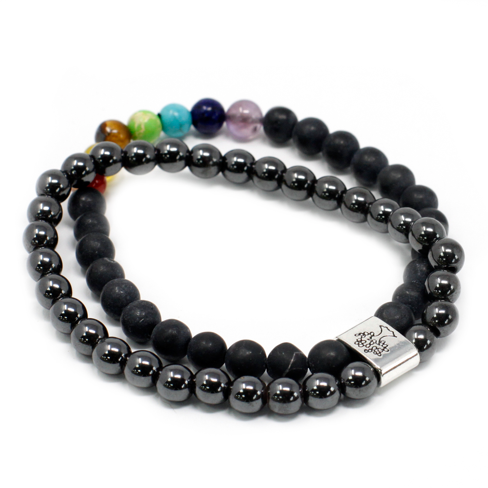 Magnetic Gemstone Bracelet - Black Stone Chakra - BEYRUN