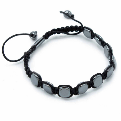 Magnetic Hematite Shamballa Bracelet -  Round Corners - BEYRUN