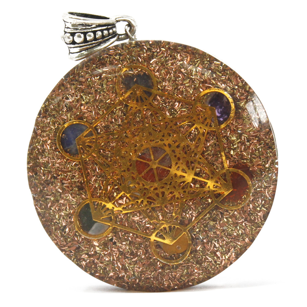 Orgonite Power Pendant - Multi Power Chakra - Large | Spiritual Healing & EMF Protection - BEYRUN