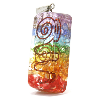 Orgonite Power Pendant - Rainbow Copper Attractor | Spiritual Healing & EMF Protection - BEYRUN