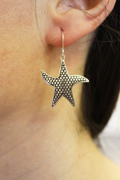 Elegant 925 Sterling Silver Starfish Earrings - Handcrafted Ocean-Inspired Jewelry from Thailand