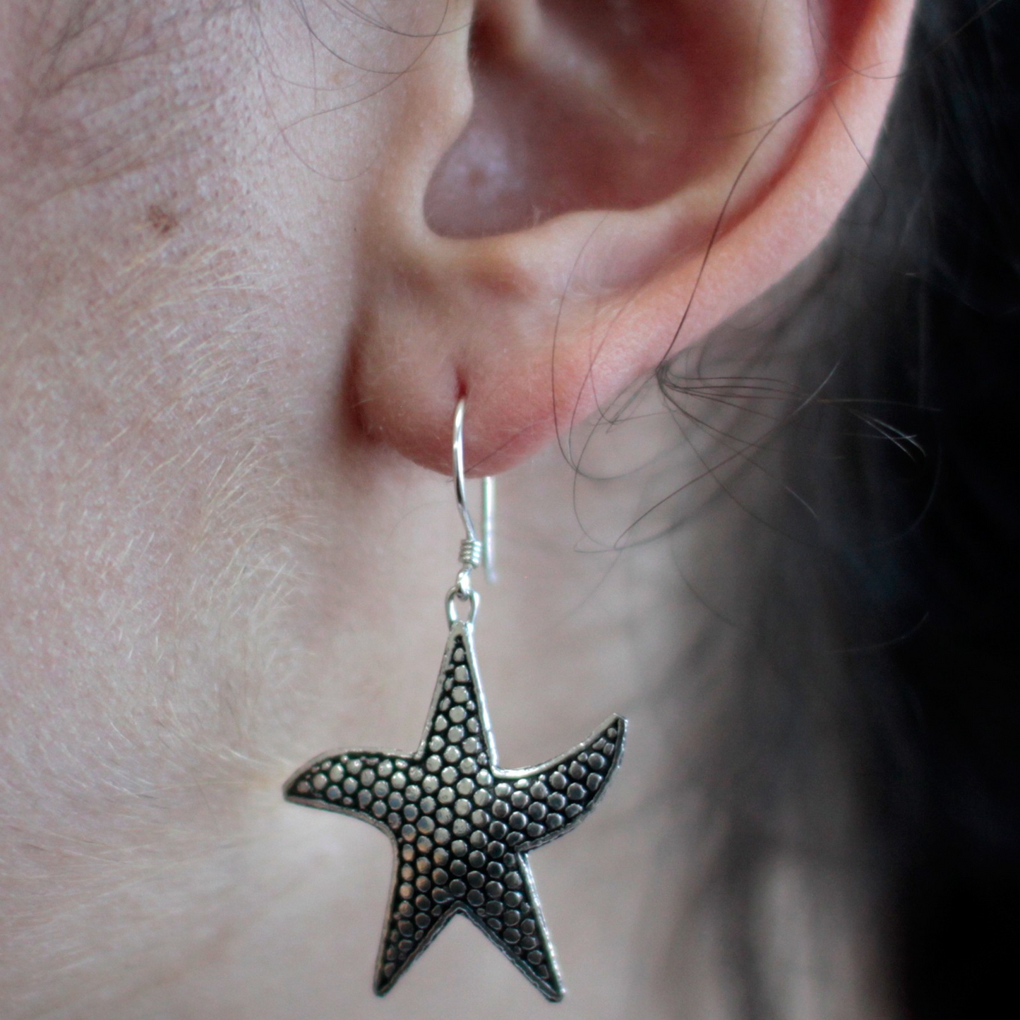 Elegant 925 Sterling Silver Starfish Earrings - Handcrafted Ocean-Inspired Jewelry from Thailand