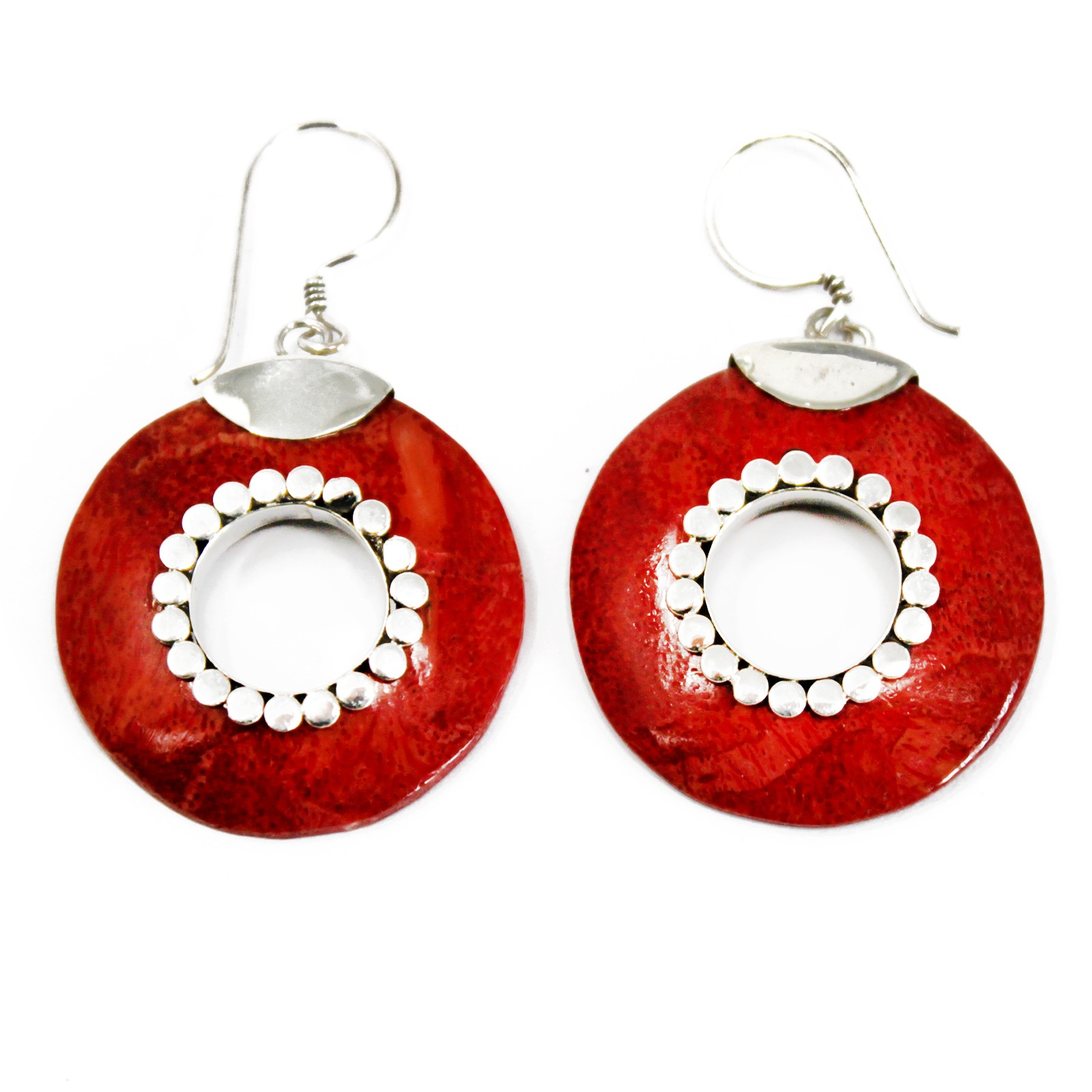 925 Silver Earrings - Handmade Do-nuts from Bali - BEYRUN