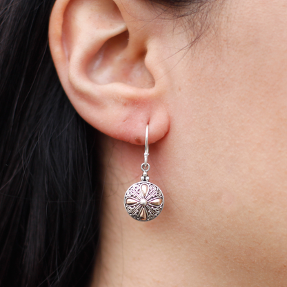 Elegant Silver & Gold Classic Round Earrings | Ethically Sourced - BEYRUN