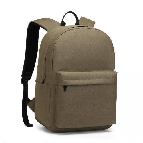 E1930 - Kono Durable Polyester Everyday Backpack With Sleek Design - Brown - BEYRUN