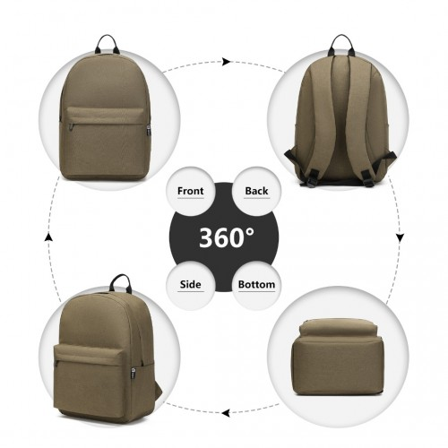 E1930 - Kono Durable Polyester Everyday Backpack With Sleek Design - Brown - BEYRUN