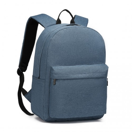 E1930 - Kono Durable Polyester Everyday Backpack With Sleek Design - Navy - BEYRUN